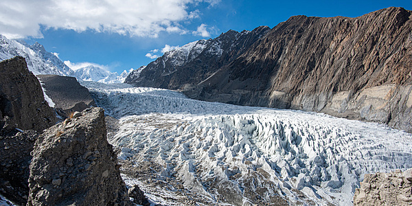 A mountain glacier.