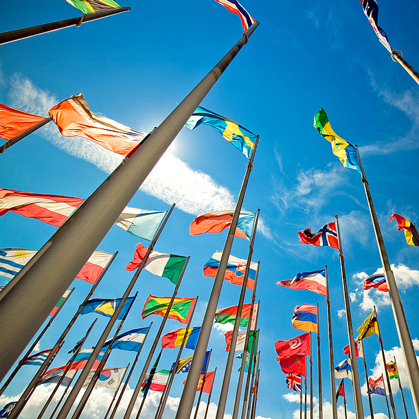 National flags on flagpoles, Source: Sandor Jackal – Fotolia.com