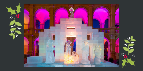 ice nativity scene, Landhaus, Graz, Altstadt, Advent, Tradition