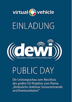 Einladung zum DEWI Day mit Projektlogo und Logo des Kompetenzzentrums