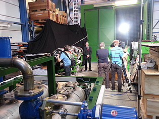 Prof. Heitmeir being interviewed for a documentation on the TAKE-OFF-Project SEIKON3D