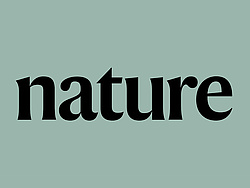 The Nature logo on a gray-green background