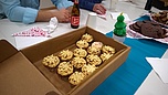 cupcakes decorated with chocolate snowflakes