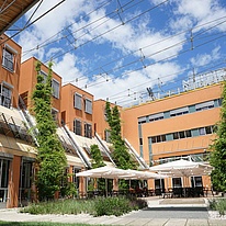 Outside view of the subject library Inffeld.