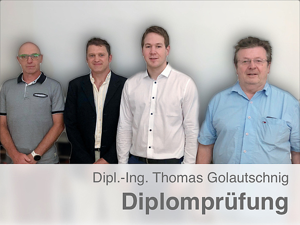 Gruppenbild der Prüfungskommission zusammen mit Herrn Golautschnig.