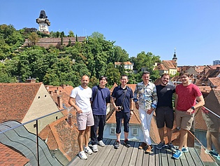 In August, Prof. Yutaka Oda from Kansai University in Japan visited our institute, where his PhD student, Kohei Takatani, had been working for two months. We took the opportunity to show him the best of Graz.