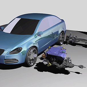 3D visualisiertes Auto
