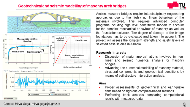 Geotechnical and seismic modelling of masonry arch bridges