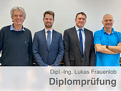 Gruppenbild der Prüfungskommission zusammen mit Herrn Frauenlob.