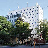 Outside view of the main library.