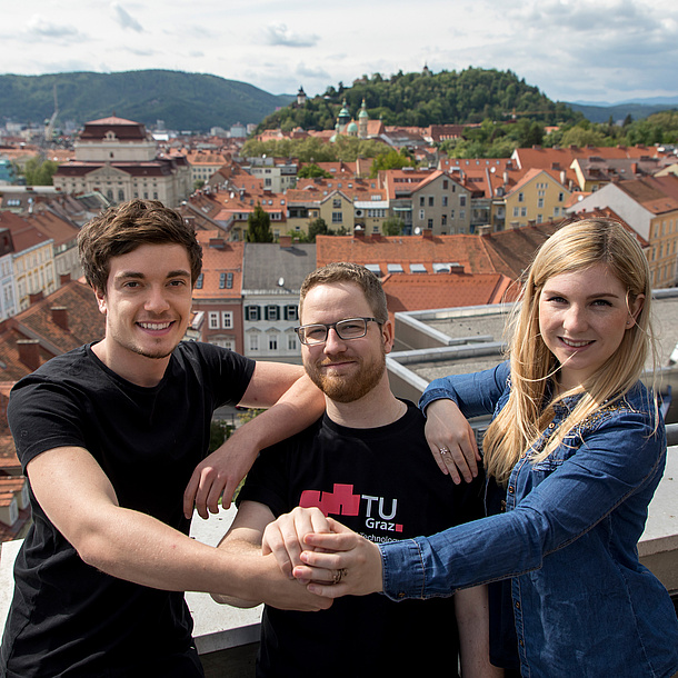 Drei Studenten der TU Graz, Bildquelle: Lunghammer – TU Graz