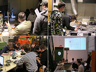 Students performing different exercises during practical lectures at the institute.