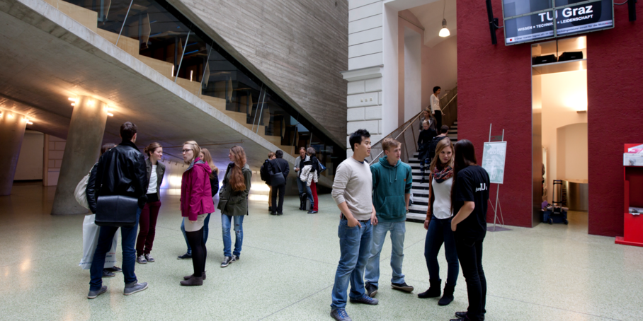 A group of students