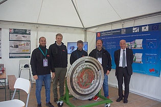 Prof. Heitmeir visits the institute members who worked in our booth at the Airpower 2019