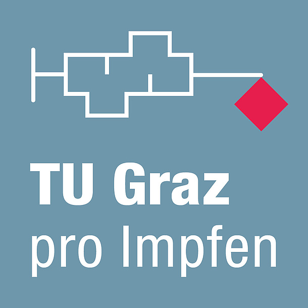 Text on the image: TU Graz pro Impfen