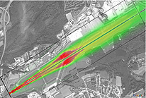 Results of an interference simulation for an ILS