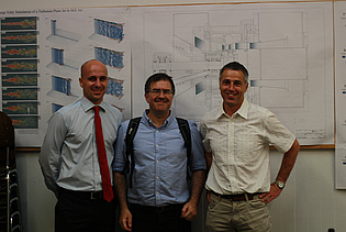 Our former colleague Michael Buchmayr with Professor Darwish and Professor Sanz (from left to right) after his thesis defense!