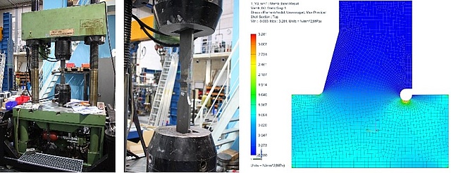 Veranschaulichung der Kerbspannung mittels Versuchsaufbau und Simulation