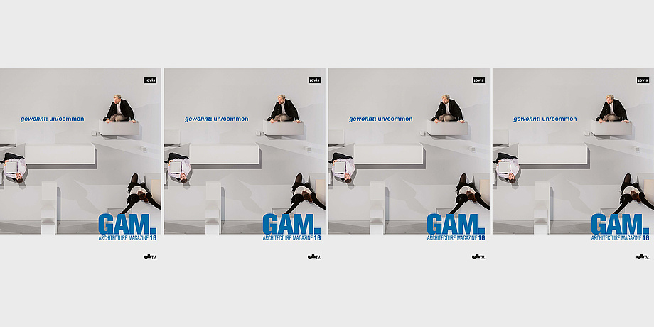 Cover Graz Architektur Magazin 16 mit der Aufschrift gewohnt: un/common