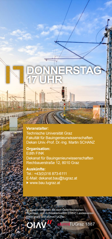 Deckblatt des Folders für die Vortragsreihe Donnerstag 17 Uhr