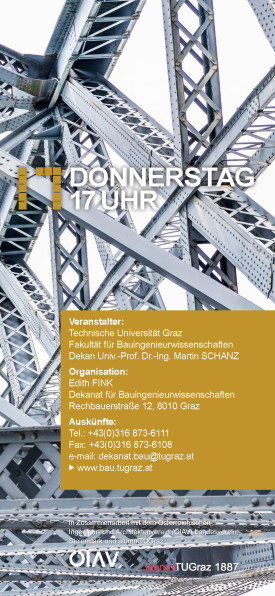 Deckblatt des Folders für die Vortragsreihe Donnerstag 17 Uhr