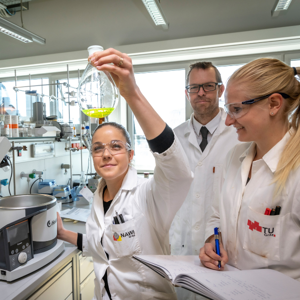 Researchers in a lab