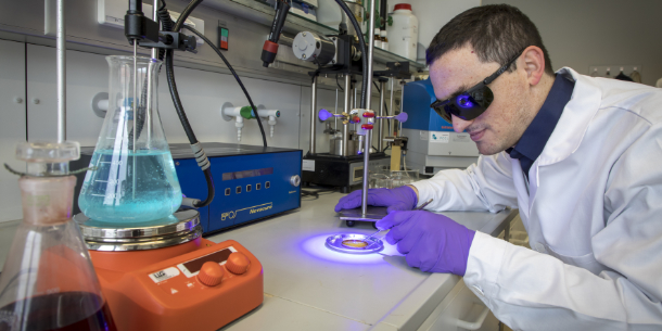Person in a laboratory