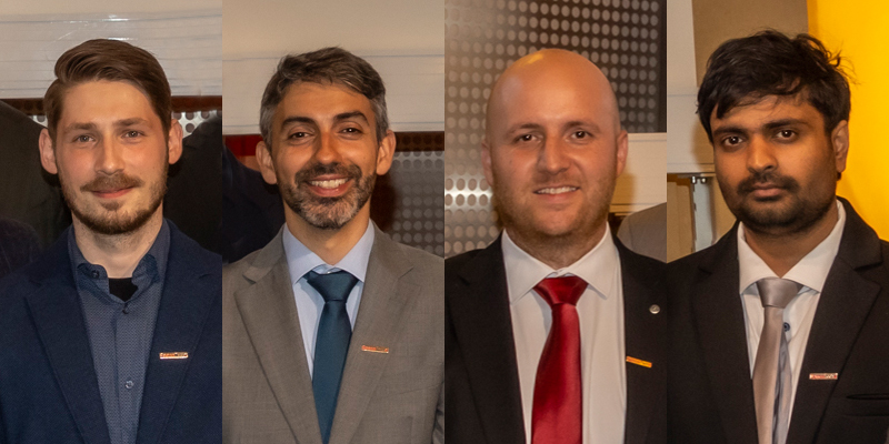 SpaceTech-Alumni Miron Dulj, Nuno Santos, Filip Novoselnik and Sidd Gundannavar